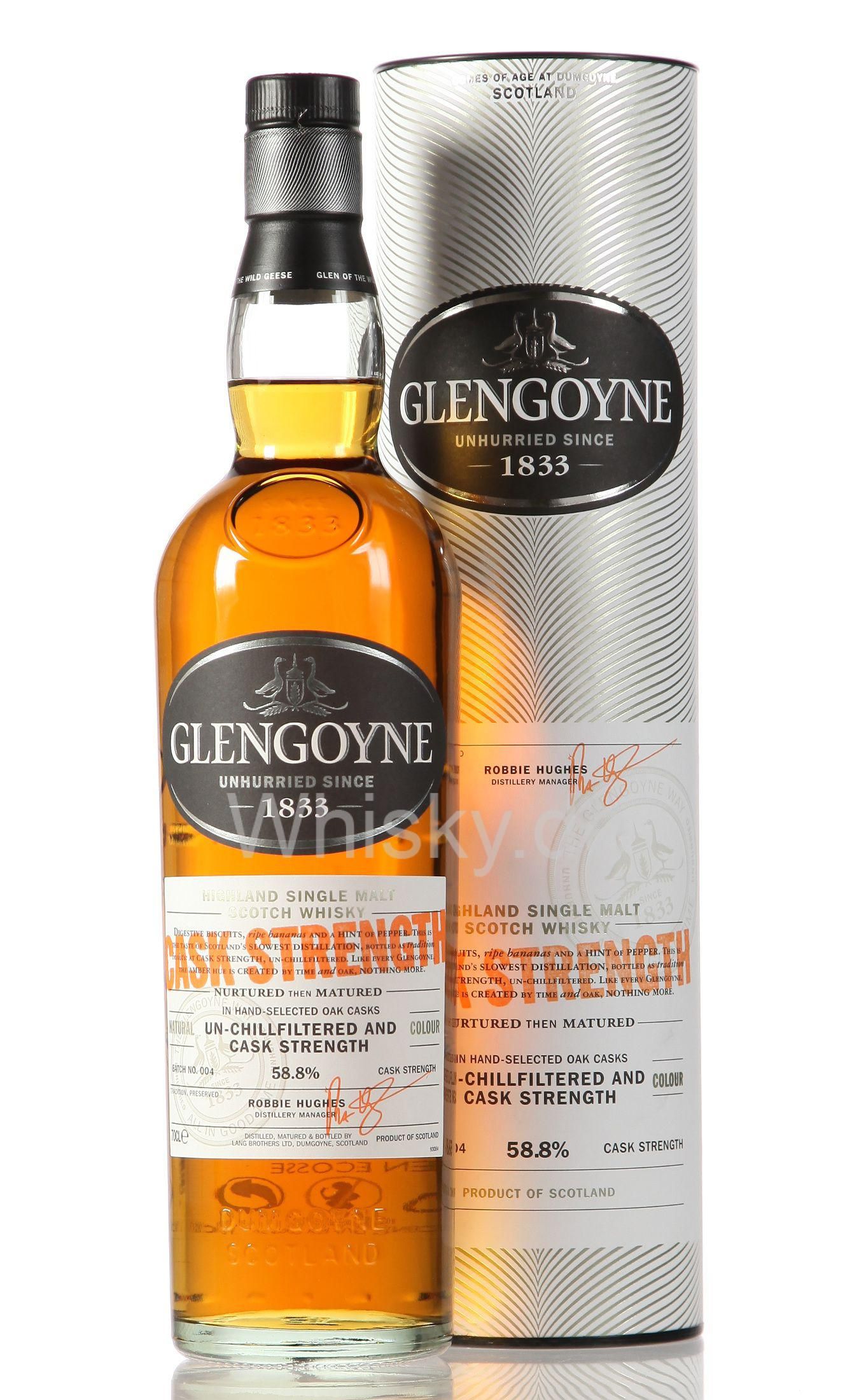 GLENGOYNE SCOTCH SINGLE MALT CASK STRENGTH UN CHILL-FILTERED 750ML Spirits