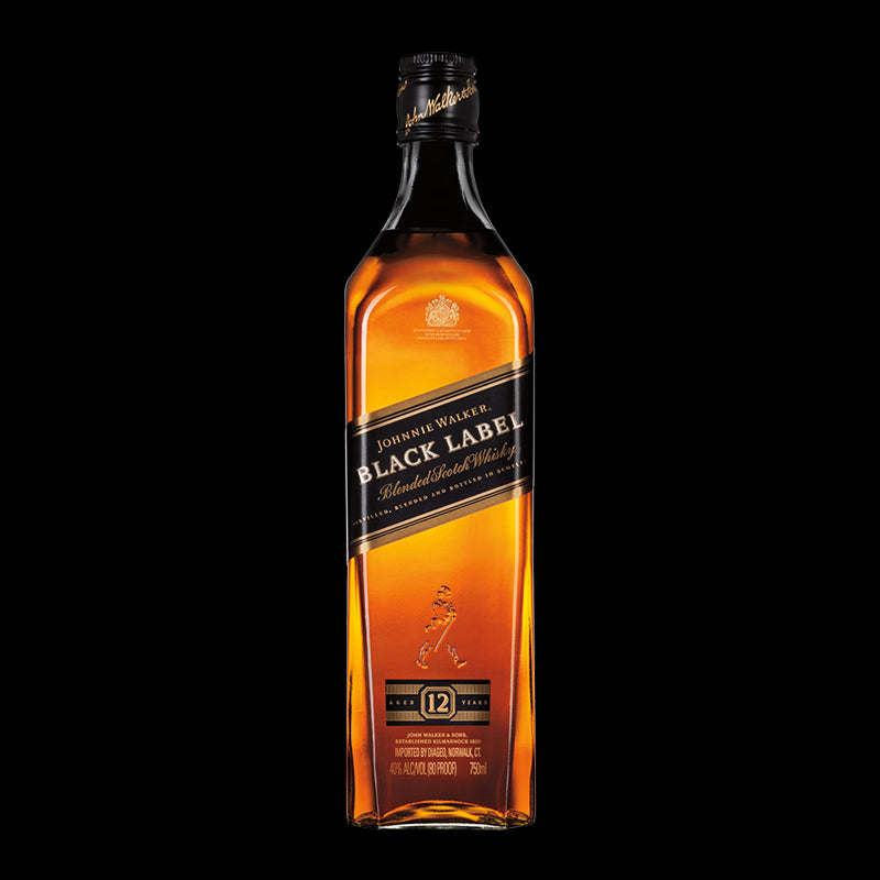 JOHNNIE WALKER SCOTCH BLENDED BLACK LABEL 12YR 750ML - Remedy Liquor