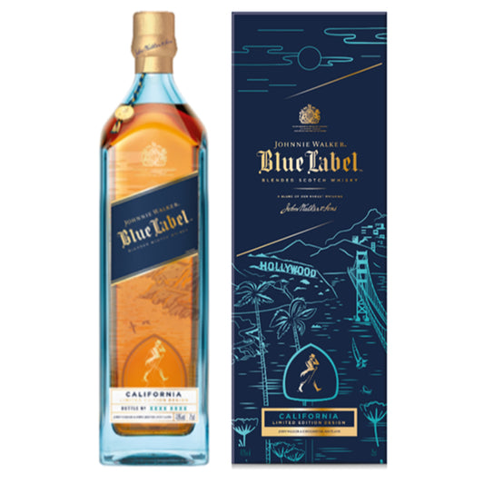 JOHNNIE WALKER SCOTCH BLENDED BLUE LABEL CALIFORNIA LIMITED EDITION 750ML