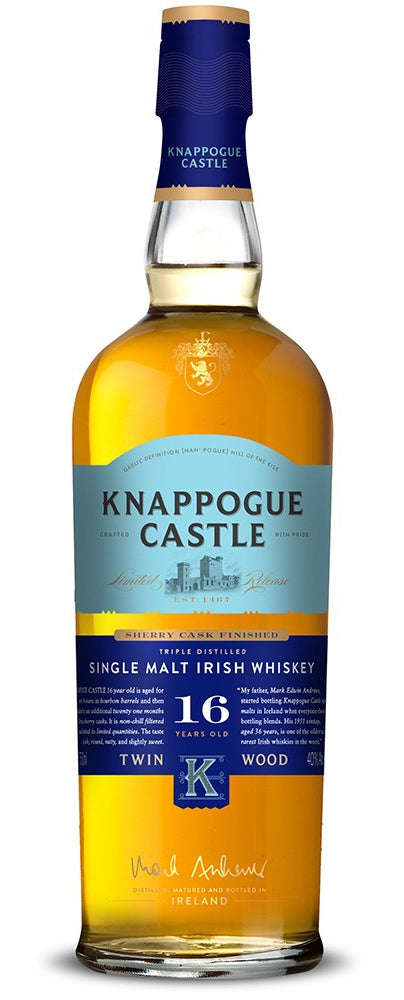 KNAPPOGUE CASTLE SCOTCH SINGLE MALT TWIN WOOD IRISH 16YR 750ML