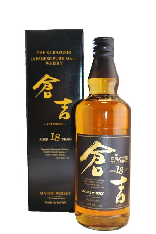 THE KURAYOSHI WHISKEY PURE MALT JAPAN 100PF 18YR 750ML Spirits