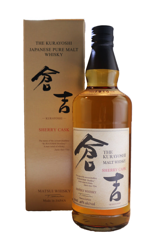 THE KURAYOSHI WHISKEY PURE MALT SHERRY CASK JAPAN 92PF 750ML Spirits