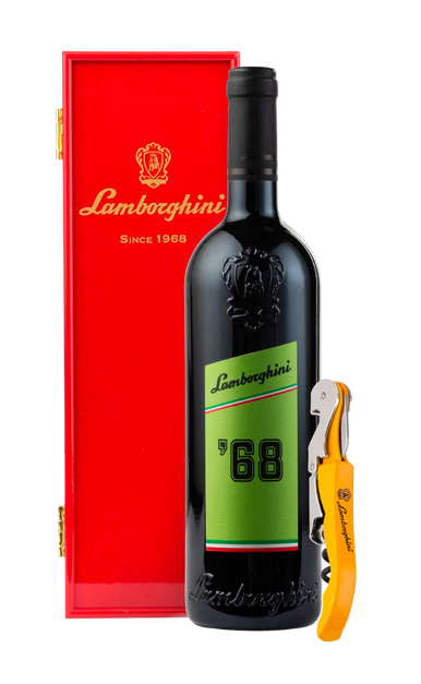 LAMBORGHINI 68 RED WINE GFT BOX ITALY 750ML