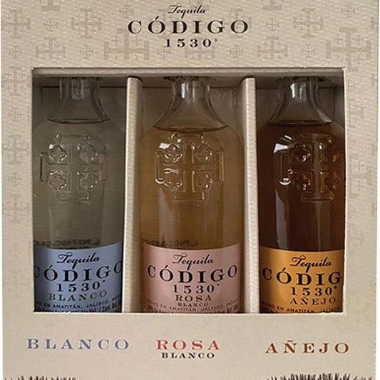 CODIGO 1530 TEQUILA TRI PACK BLANCO/ROSA/REPOSADO 3X50ML Spirits
