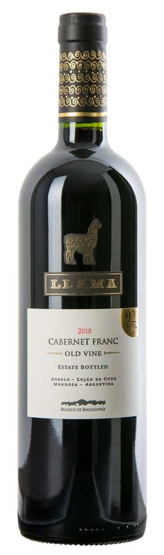 LLAMA CABERNET FRANC OLD VINE ESTATE BOTTLED MENDOZA ARGENTINA 2018 Wine