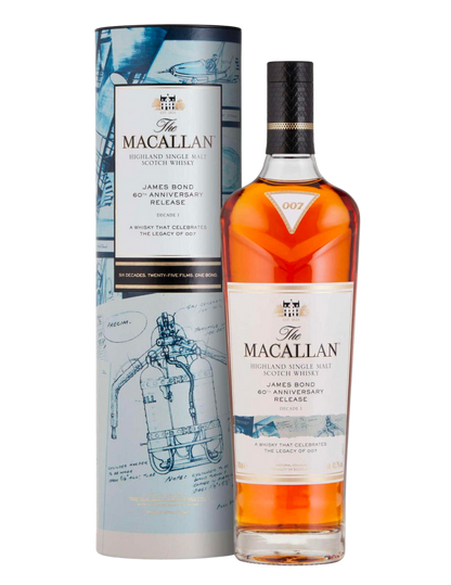MACALLAN JAMES BOND SCOTCH SINGLE MALT 60TH ANNIVERSARY DECADE 1 EDITION 700ML LIQ