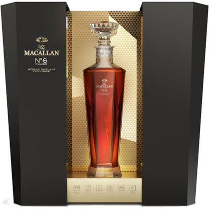 MACALLAN SCOTCH 1824 SERIES NO 6 SINGLE MALT IN LALIQUE HIGHLAND 750ML Spirits