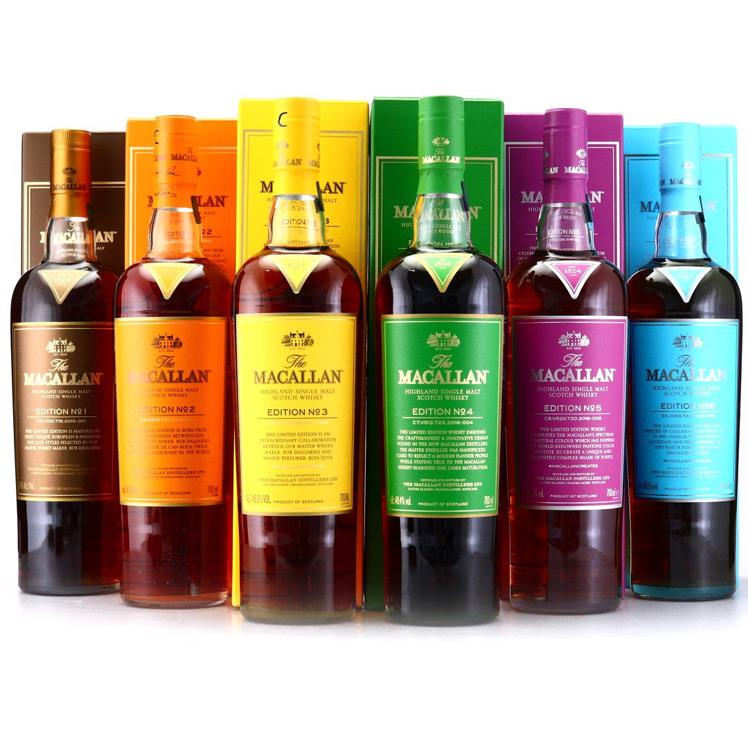 MACALLAN SCOTCH SINGLE MALT EDITIONS 1-6 SET 750ML - Remedy Liquor