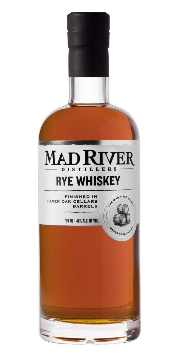 MAD RIVER DISTILLERS WHISKEY RYE FINISHED IN SILVER OAK BARRELS 750ML Spirits