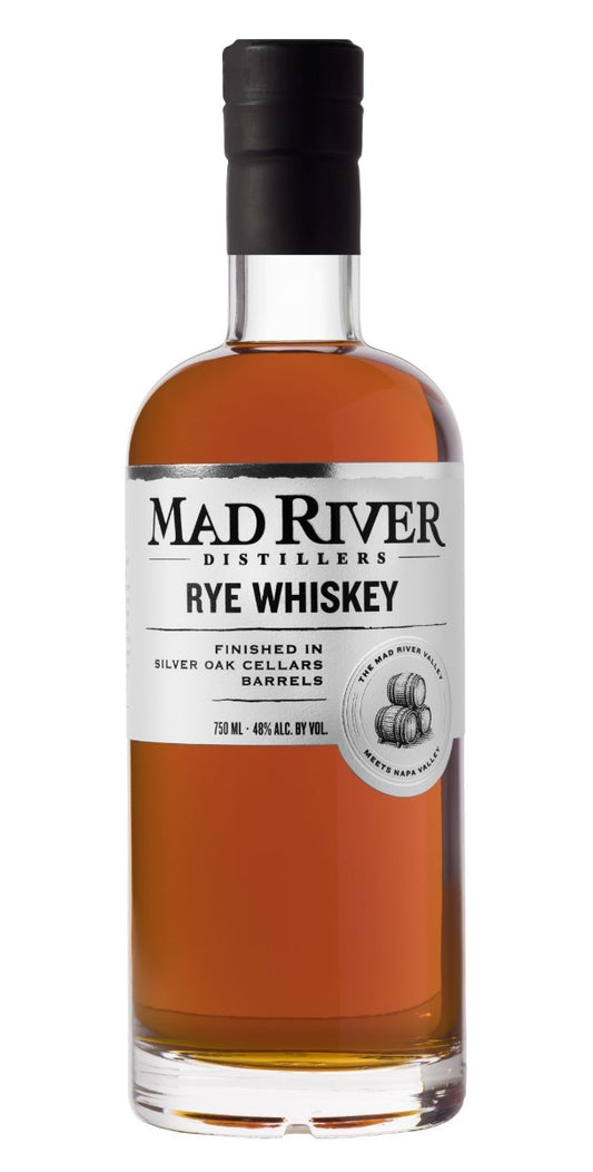 MAD RIVER DISTILLERS WHISKEY RYE FINISHED IN SILVER OAK BARRELS 750ML Spirits