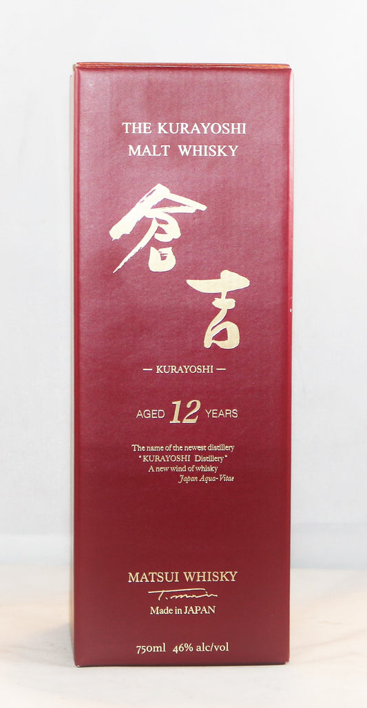 THE KURAYOSHI MALT WHISKY JAPAN 12YR 700ML Spirits