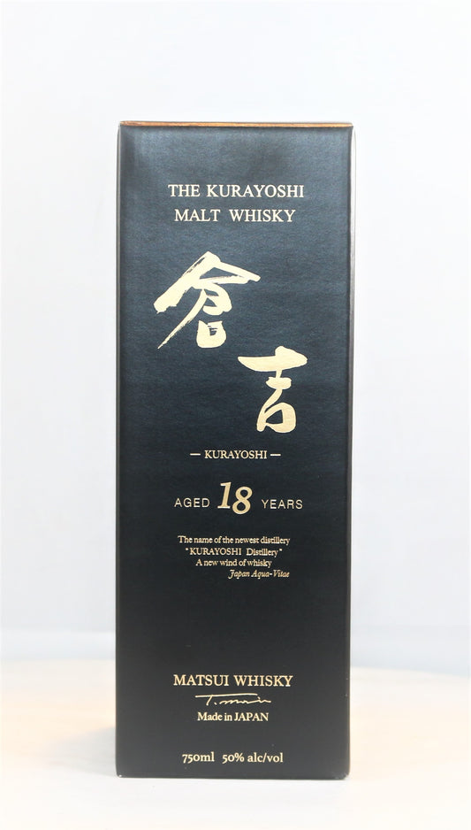 THE KURAYOSHI WHISKY PURE MALT JAPAN 100PF 18YR 750ML Spirits
