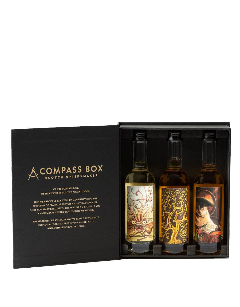 COMPASS BOX SCOTCH MALT WHISKEY COLLECTION ( PEAT MONSTER, SPICE TREE, SPANIARD ) 3X50ML - Remedy Liquor 