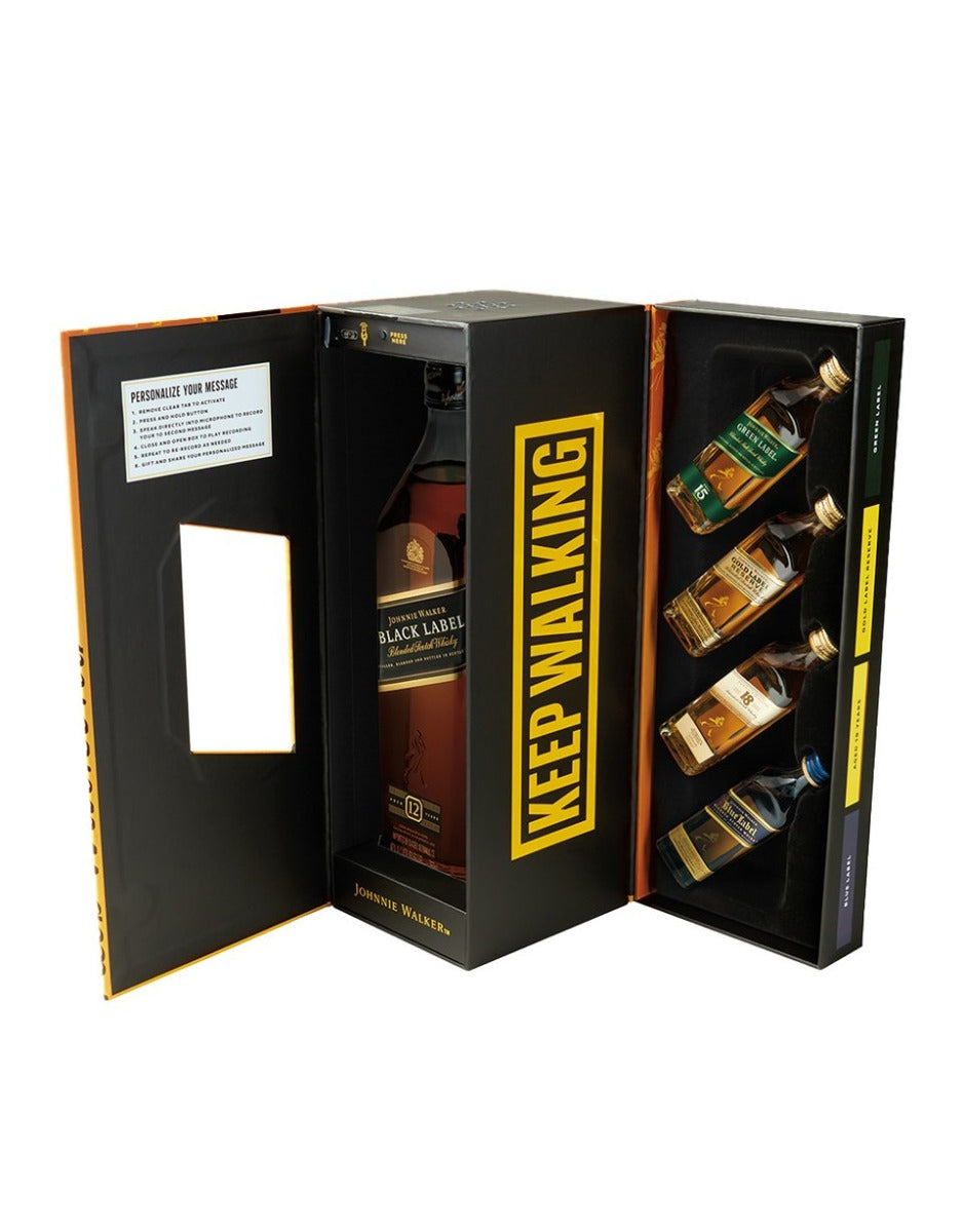 JOHNNIE WALKER SCOTCH MOMENTS TO SHARE ( BLACK 750ML GREEN 50ML GOLD 5