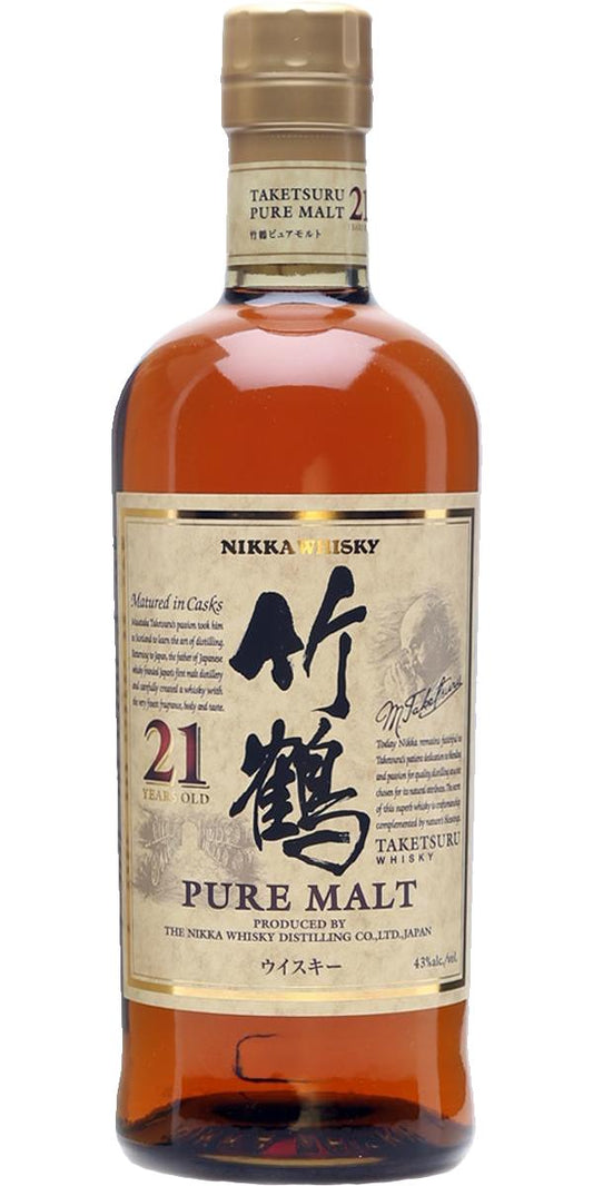 NIKKA WHISKY PURE MALT TAKETSURU JAPAN 21YR 750ML Spirits