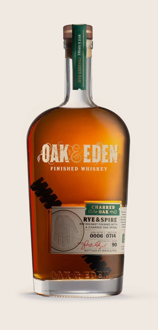 OAK & EDEN WHISKEY RYE & SPIRE CHARRED OAK TEXAS 750ML Spirits