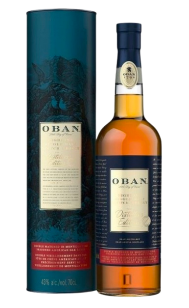 OBAN SINGLE MALT SCOTCH WHISKY DISTILLERS EDITION DOUBLE MATURED MONTILLA FINO CASK 750ML LIQ