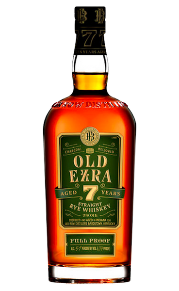 EZRA BROOKS OLD EZRA WHISKEY STRAIGHT RYE FULL PROOF INDIANA 7YR