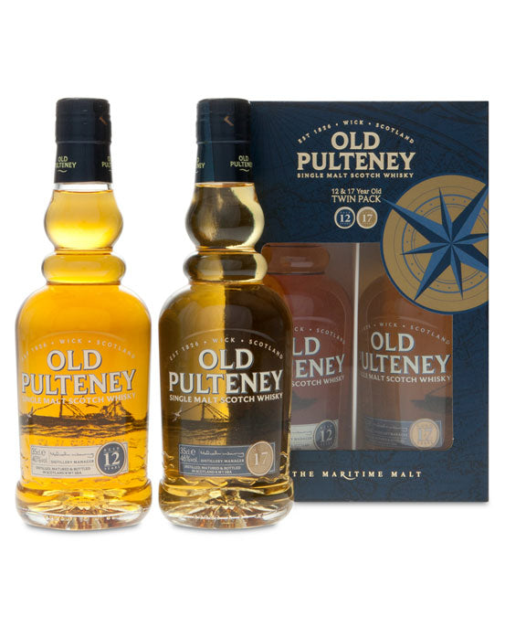 OLD PULTENEY SCOTCH SINGLE MALT DOUBLE PK 12YR AND NAVIGATOR 2X750ML Spirits