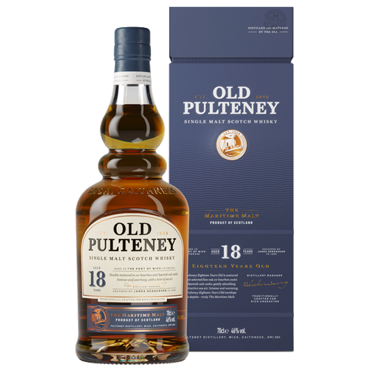 OLD PULTENEY SCOTCH SINGLE MALT THE MARITIME MALT 18YR 750ML Spirits