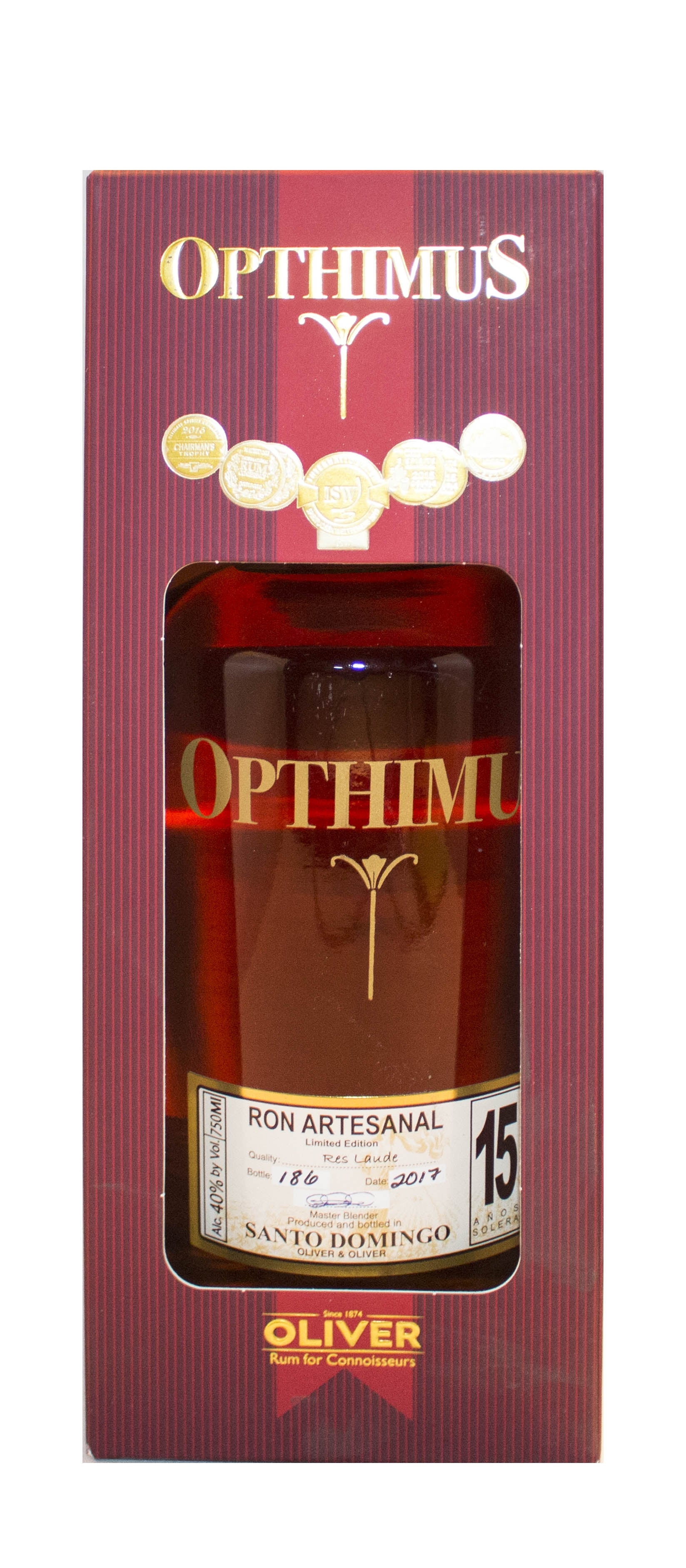 OPTHIMUS RUM RON ARTESANAL DOMINICAN REPUBLIC 15YR 750ML Spirits