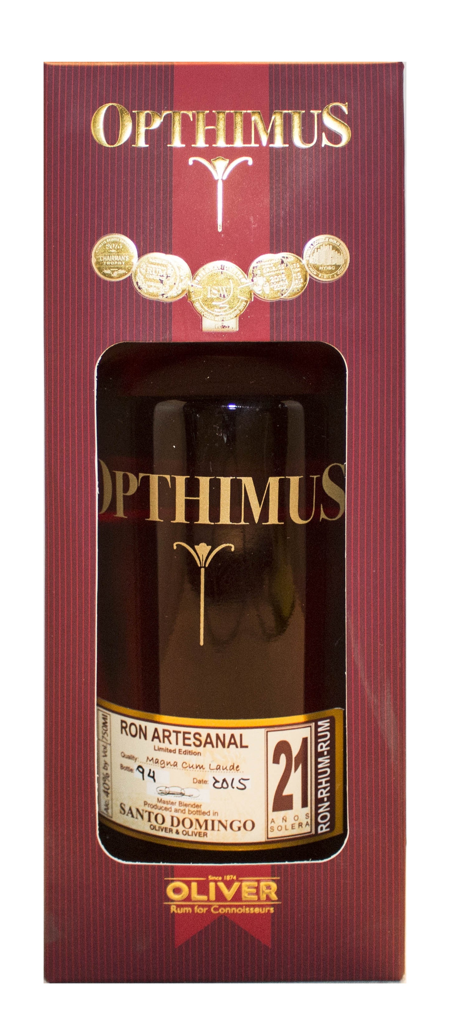 OPTHIMUS RUM RON ARTESANAL DOMINICAN REPUBLIC 21YR 750ML - Remedy Liquor