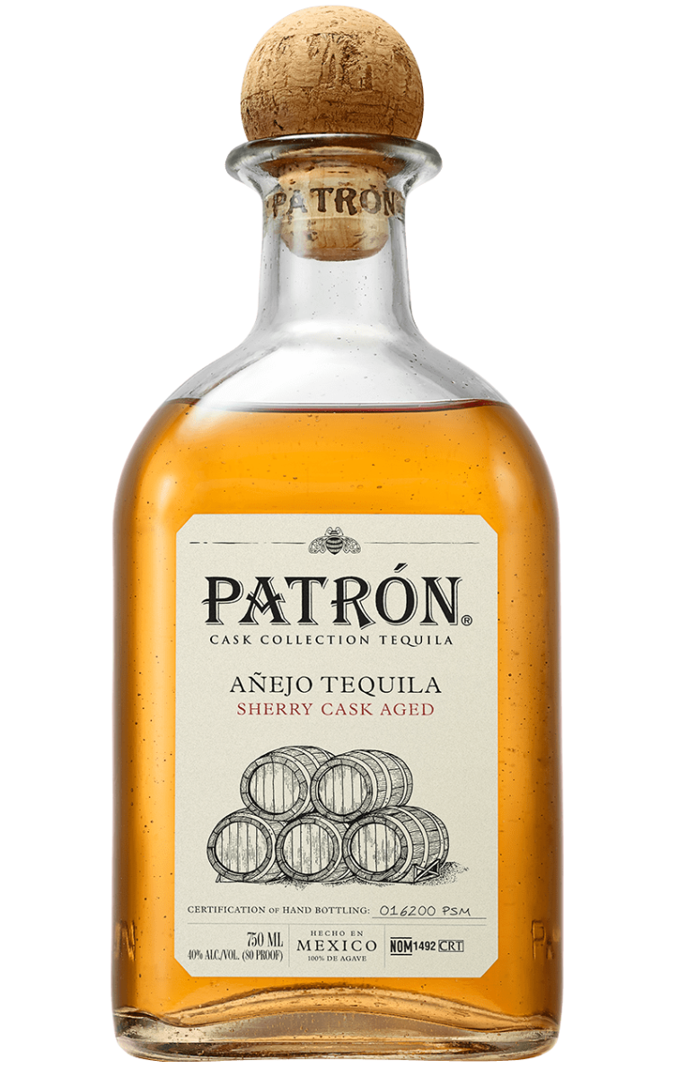 Patron Tequila Anejo Cask Collection Sherry Cask Aged 750ML Bottle - Premium Sherry Cask Aged Tequila