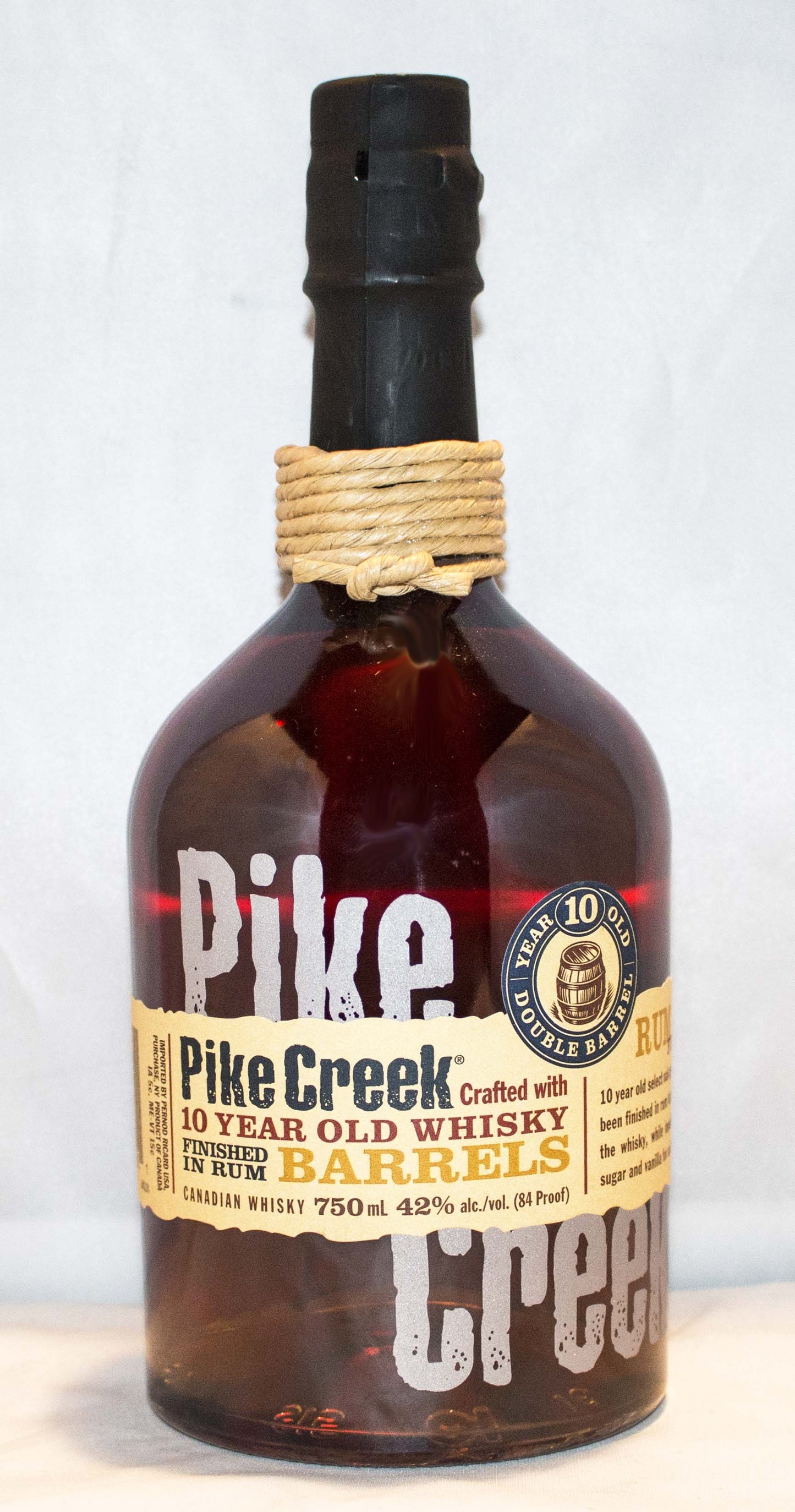 PIKE CREEK WHISKY CANADIAN FINISHED IN RUM BARREL 10YR 84PF 750ML - Remedy Liquor