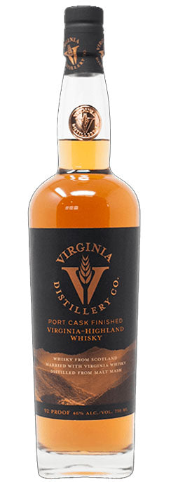 VIRGINIA DISTILLERY WHISKEY PORT CASK FINISHED AMERICAN 750ML