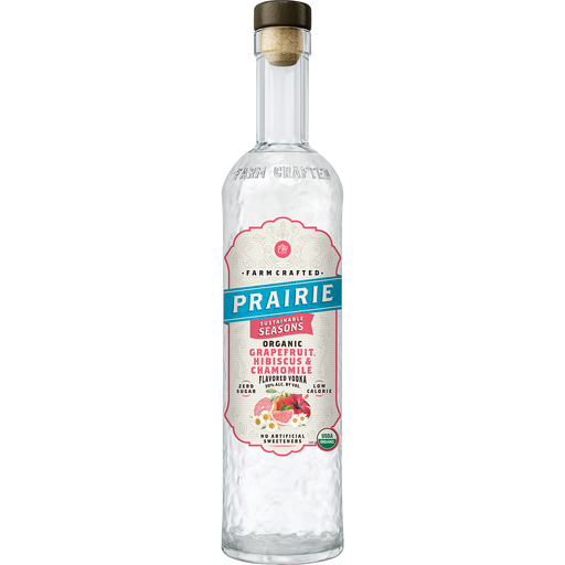 PRAIRIE VODKA SUSTAINABLE SEASONS ORGANIC GRAPEFRUIT HIBISCUS AND CHAMOMILE FLAVOR MINNESOTA 750ML Spirits