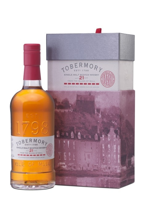 TOBERMORY SCOTCH SINGLE MALT ISLAND OF MULL 107.6PF 21YR 750ML Spirits