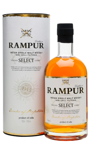 RAMPUR SINGLE MALT WHISKY VINTAGE SELECT CASKS 2022 LIMITED EDITION INDIA 86PF750ML - Remedy Liquor