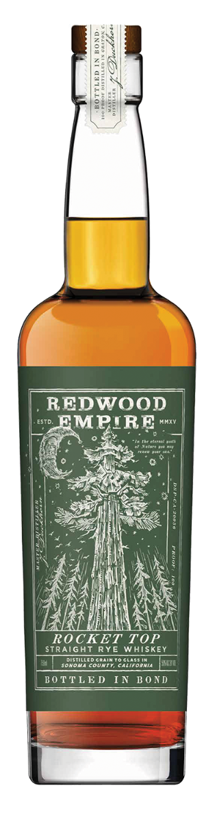REDWOOD EMPIRE WHISKEY STRAIGHT RYE ROCKET TOP BOTTLED IN BOND CALIFORNIA 750ML Spirits