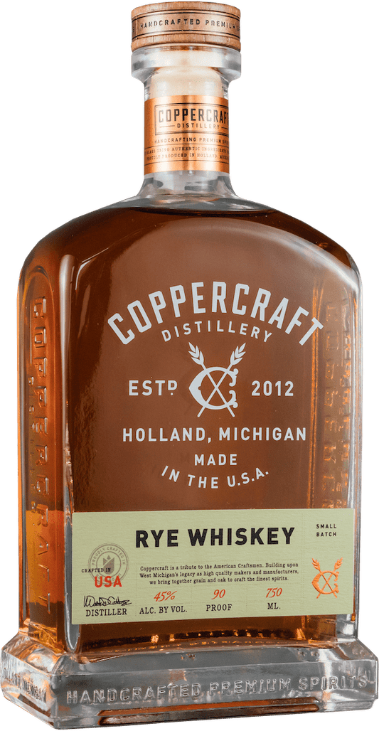 COPPERCRAFT WHISKEY RYE SMALL BATCH HAND CRAFTED MICHIGAN 750ML Spirits