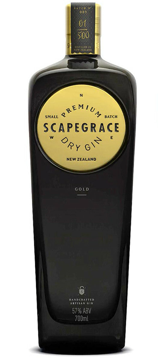 SCAPEGRACE GIN PREMIUM DRY SMALL BATCH GOLD NEW ZEALAND 750ML
