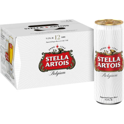STELLA ARTOIS BEER BELGIUM 12X12OZ CANS