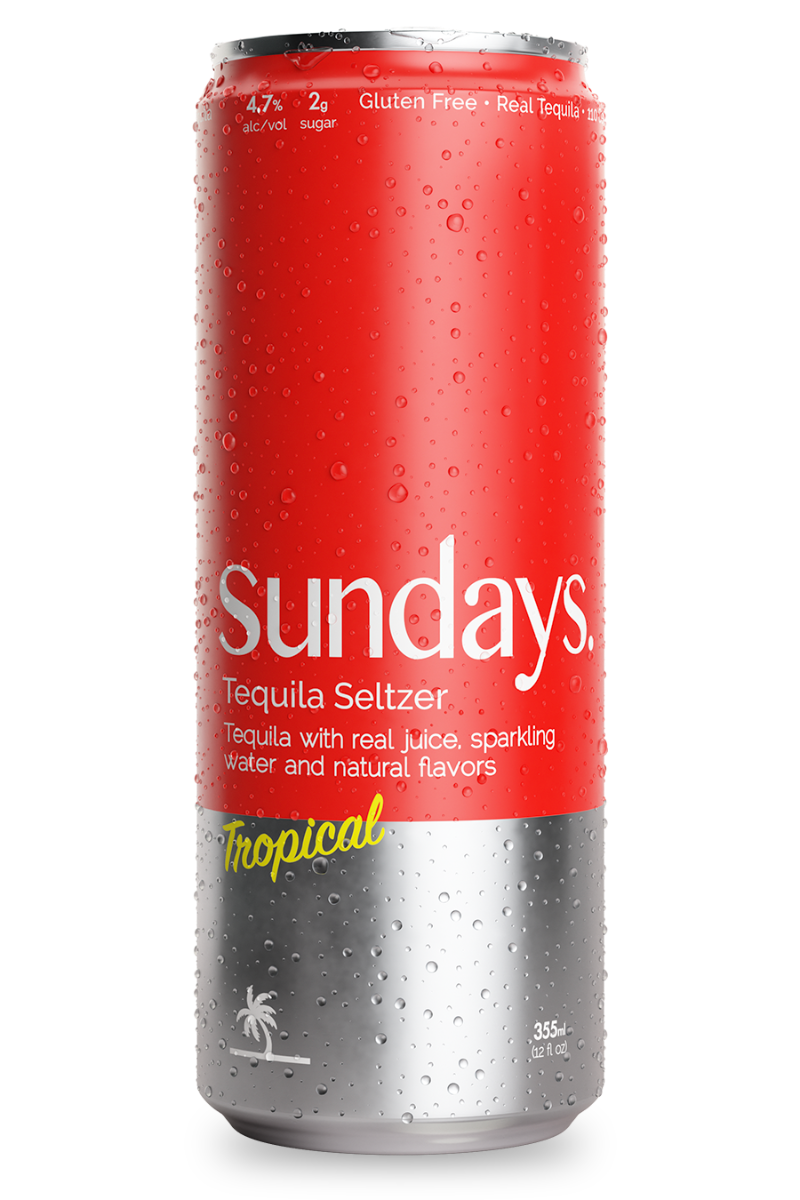 LOS SUNDAYS TEQUILA SELTZER VARIETY PACK 8X355ML CANS