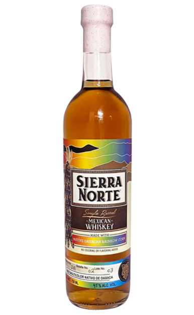 SIERRA NORTE WHISKEY SINGLE BARREL RAINBOW CORN MEXICO 90PF 750ML LIQ