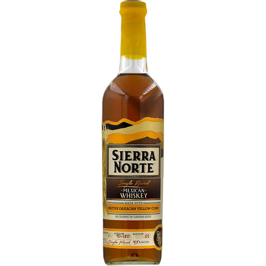SIERRA NORTE WHISKEY SINGLE BARREL YELLOW CORN MEXICO 90PF 750ML Spirits