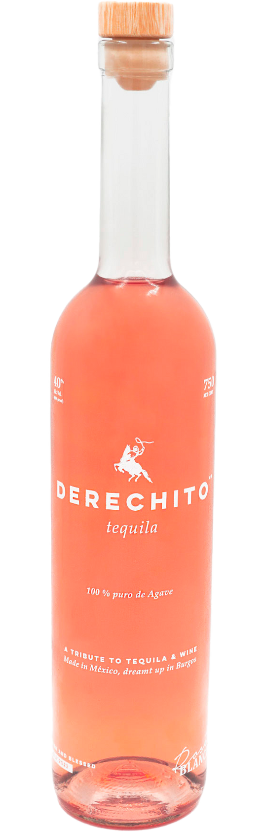 DERECHITO TEQUILA BLANCO ROSE LIMITED COLLECTION 750ML