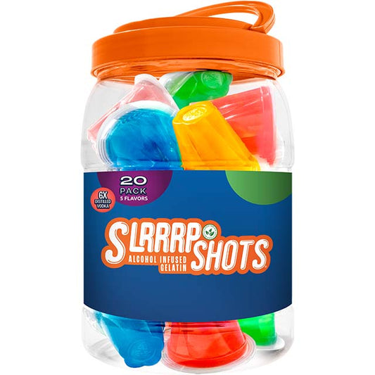 SLRRRP ALCOHOL INFUSED GELATIN SHOTS JAR 20X50ML Spirits