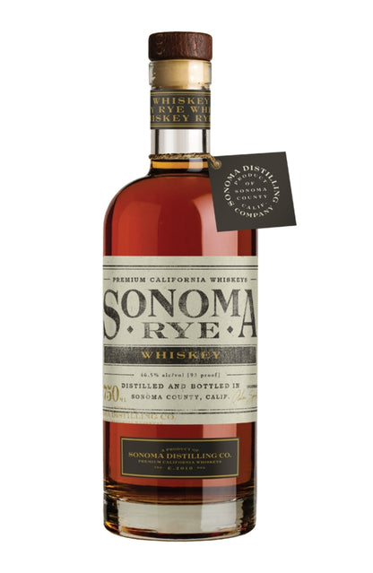 SONOMA WHISKEY RYE ALEMBIC POT DISTILLED SONOMA COUNTY CALIFORNIA 96PF 750ML Spirits