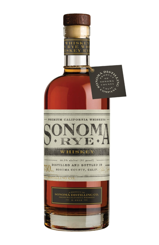 SONOMA WHISKEY RYE ALEMBIC POT DISTILLED SONOMA COUNTY CALIFORNIA 96PF 750ML Spirits