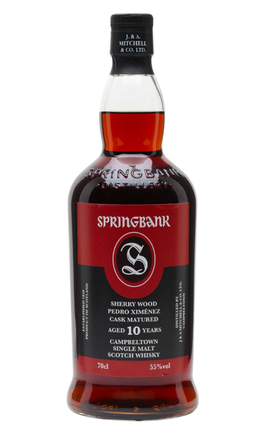 SPRINGBANK SCOTCH SINGLE MALT PX CASK MATURED CAMPBELTOWN 10YR 700ML LIQ