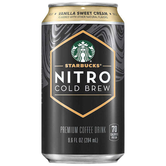 STARBUCKS NITRO COLD BREW VANILA SWEET CREAM PREMIUM COFFEE DRINK 10OZ CAN