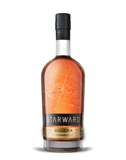 STARWARD SOLERA WHISKEY SINGLE MALT FORTIFIED IN WINE BOTTLES AUSTRALIA 3YR 750ML Spirits