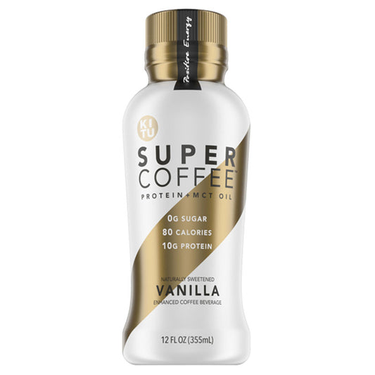 SUPER COFFEE POSITIVE ENERGY DRINK VANILLA 12OZ BOT