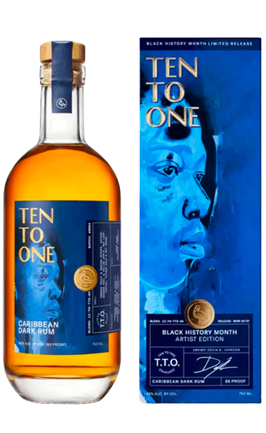 TEN TO ONE RUM DARK BLACK HISTORY MONTH CARIBBEAN 750ML LIQ