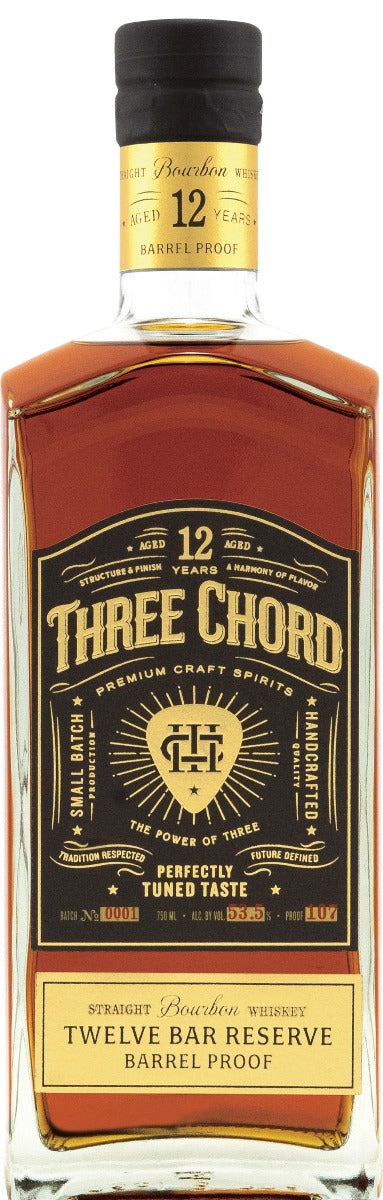 THREE CHORD BOURBON 12 BAR RESERVE BARREL PROOF KENTUCKY 12YR 750ML