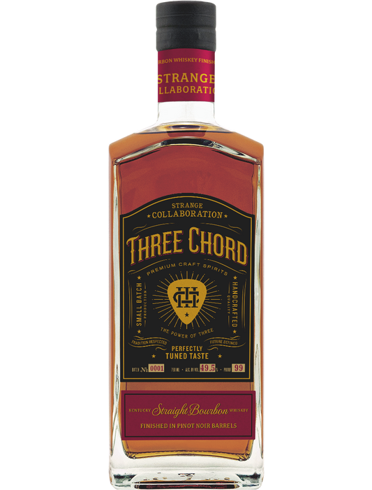 THREE CHORD STRANGE COLLABORATION BOURBON STRAIGHT FINISHED IN PINOT NOIR BARRELS KENTUCKY 750ML Spirits